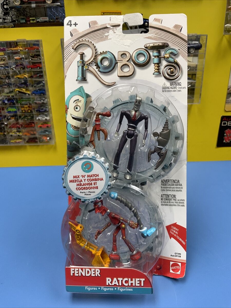 2004 Mattel Robots Movie Mix N' Match Fender and Ratchet 2004 Mattel Robots Movie Mix N' Match Fender and Ratchet