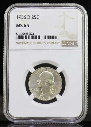 1956-D Washington Quarter NGC MS65
