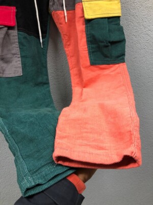 STuSSY x COURSEMYS Velvet Corduroy Patchwork Pants Mens medium | eBay