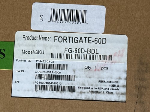 New Fortinet FortiGate 60D P/N # FG-60D-BDL Integrated Threat Management for Fr - Picture 2 of 11