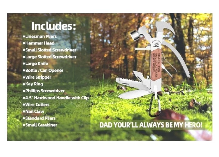 Multi Tool Hammer Mens Gift for Dad