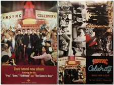 NSYNC 2001 Celebrity BIG 2 Sided promo poster New Old Stock Justin Timberlake