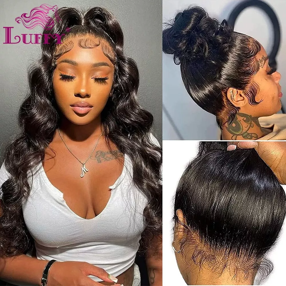 Body Wave 360 Lace Frontal Wigs Wave Human Hair Pre Plucked 13*6