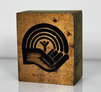 Vintage UNITED WAY Advertising Logo Letterpress 2  Printing Block