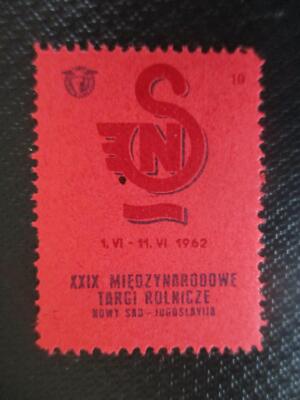 (11252) Reklamemarke - Landwirtschaftsmesse Novi Sad 1962