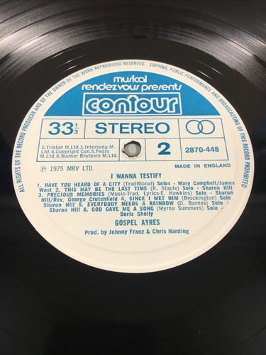 The Gospel Ayres I Want To Testify LP Album Vinyl Record 2870-448 Funk Soul 60’s - Picture 9 of 10