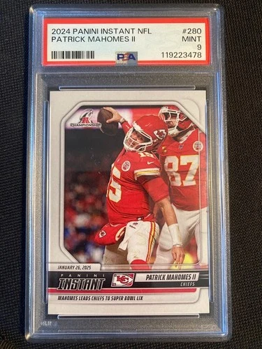 2024 PANINI INSTANT NFL FOOTBALL CARD PATRICK MAHOMES II #280 /460 PSA 9 POP 5!