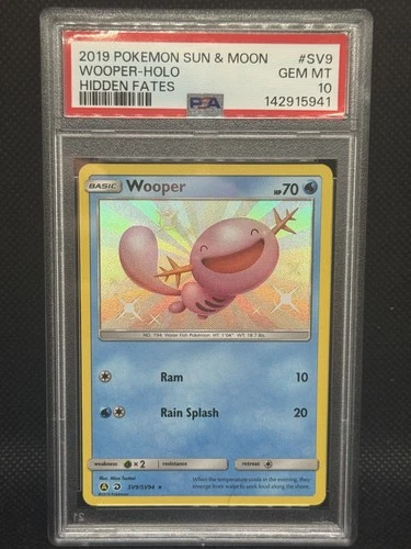 2019 Pokemon Wooper PSA 10 SV9/SV94 Hidden Fates: Shiny Vault Holo Gem Low Pop