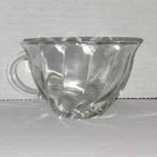 Punch Cups Glass Anchor Hocking Victoria Swirl Clear