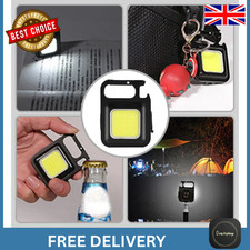 Keychain Flashlight Rechargeable Emergency Light Magnet Night Camping