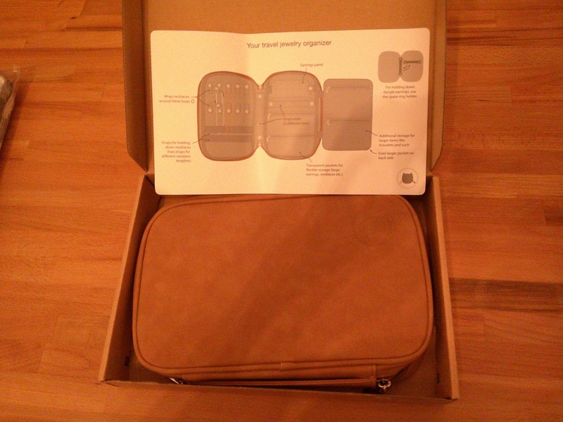 Storagelab travel jewelry organizer in tan New in box
