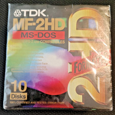 3,5" FLOPPY MF-2HD TDK (MS-DOS FORMATTED) - 10 ST&Uuml;CK / NEU /