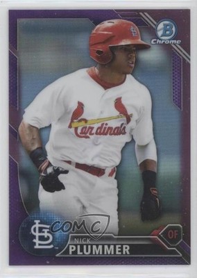 2016 Bowman Chrome Prospects Purple Refractor 57/250 Nick Plummer #BCP77 z6b