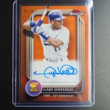 Topps Finest 2025 Gary Sheffield Auto 22/25 Milwaukee Brewers Card Used