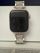 Apple Watch Series 9 41mm Aluminium Case, Light Pink, S/M (GPS + Cellular)