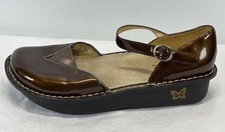 Alegria Paloma Mary Jane Shoes Sz 40 US 10 Brown patent Leather READ