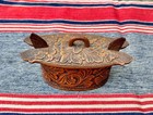 Antique Norwegian Carved Tine Box Very Fine 1800s Norway Scandinavian Norge — photo 8