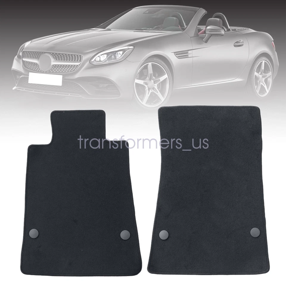 Alfombrillas alfombrillas de terciopelo delanteras para Mercedes-Benz AMG SLC SLK 2012-2020 Foto 2 de 4