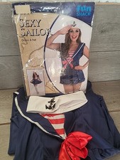 Fun Shack Womens Ladies Sexy Sailor Fancy Dress Costume Size Large UK 16-18 Navy
