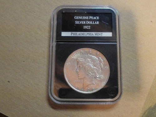 1922 P Peace Silver Dollar coin GOOD Luster Sealed In Case