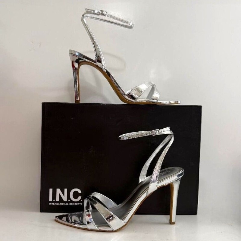 I.N.C. International Concepts Women's Aelizia Dress Silver Sandals, NIB! Size 12