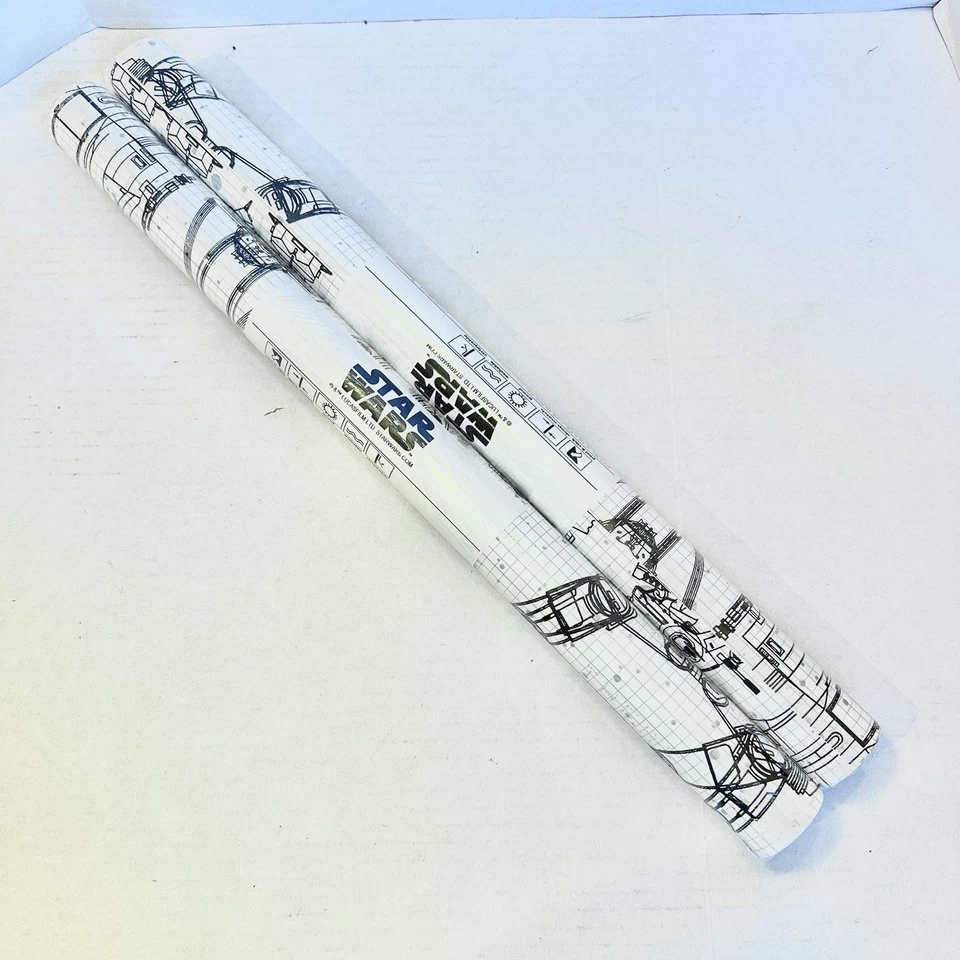 Papel pintado Star Wars Blueprint (x2) Peel Stick 20,5" X 16,5’ Rmk11036Wp compañeros de cuarto Foto 4 de 4