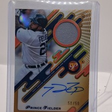 Topps Pristine Pieces Autograph Prince Fielder #PPAR-PF Gold Refractor 50/50