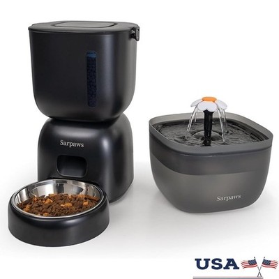 Automatic Cat Feeder Voice Record Timer Double Lock Power Backup 3L Capacity New