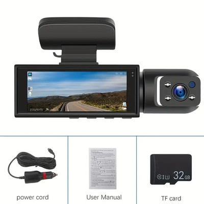 Dash Cam Podofo 1080P Dual Camera, Dash Cam For Cars, Front And Inside & CarView