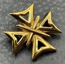 Napier Gold Tone Maltese Cross Brooch Pin Vin...
