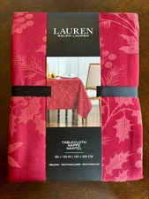 Ralph Lauren Red Berries Tablecloth 60 x 120 Nappe Mantel New