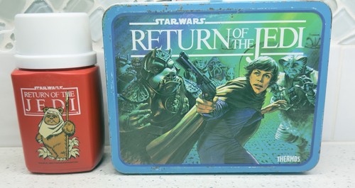 1983 Thermos Return of the Jedi Lunchbox With Original Insulated Drink Thermos