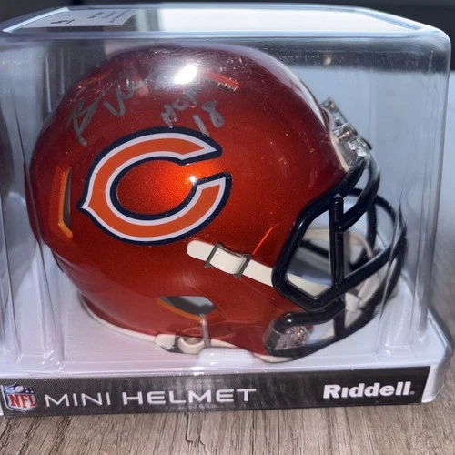Brian Urlacher Signed Chicago Bears Flash Alternate Speed Mini Helmet (Beckett)