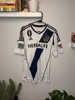 Adidas LA Galaxy White Jersey #20 Fisher with MLS Cup Badge Size Medium