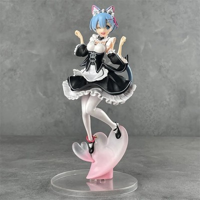 Bandai Re:Zero Rem Maid Cat Ear Scene Figure Boxed Model