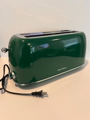 Roter Mond 4 Slice Toaster Retro Stainless Steel Toaster with Bagel, Cancel,