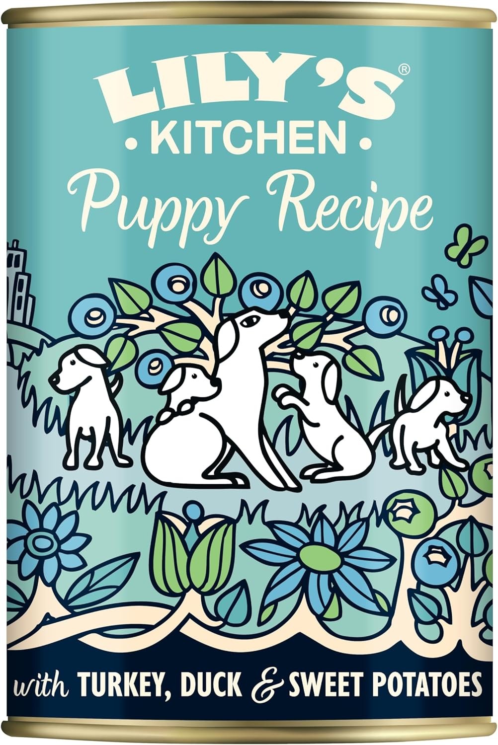 Lily's Kitchen Natural Puppy Dog Food Wet Tins - Puppy Recipe with Turkey - Com