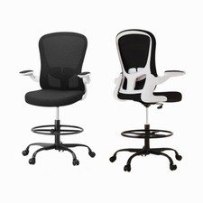 Ergonomic Drafting Chair with Footrest, Tall Office Chair for Standing Desk