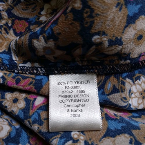 Christopher & Banks Maxi Skirt Button Closure Floral Cottagecore Women's Size 12 - Picture 6 of 9