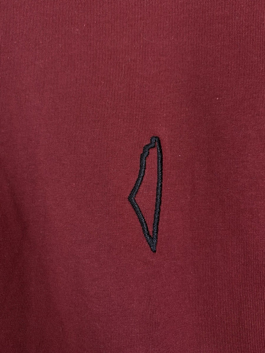 Paliroots Shirt Adult Medium Red Free Palestine Protest Gaza Crew Long Sleeve US View 2