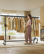 SONGMICS Clothes Rack on Wheels Heavy Duty Clothes Rail 110 kg Load