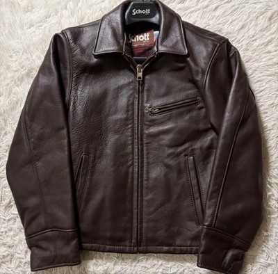 Schott 681 Tracker Jacket 34 Bordeaux Leather Highwayman Riders