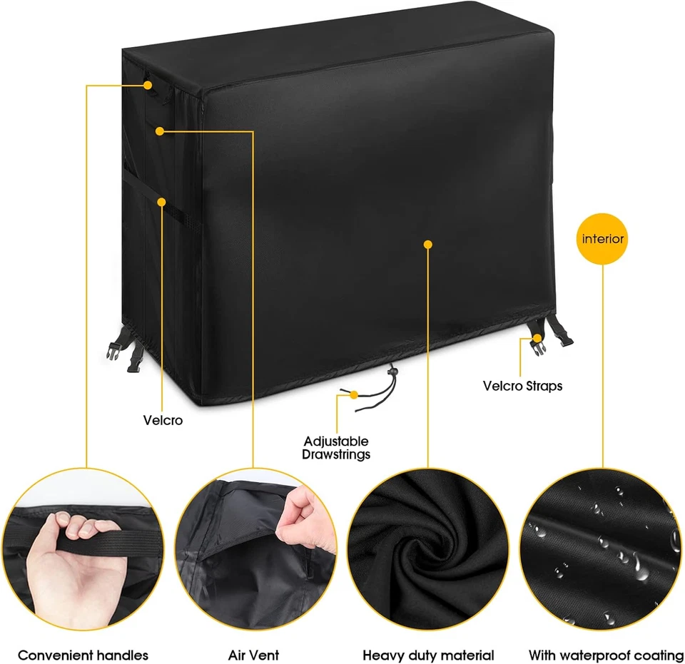 Cubierta de parrilla para parrilla de gas propano portátil de 2 quemadores Blackstone modelo 1967, agua Foto 2 de 4