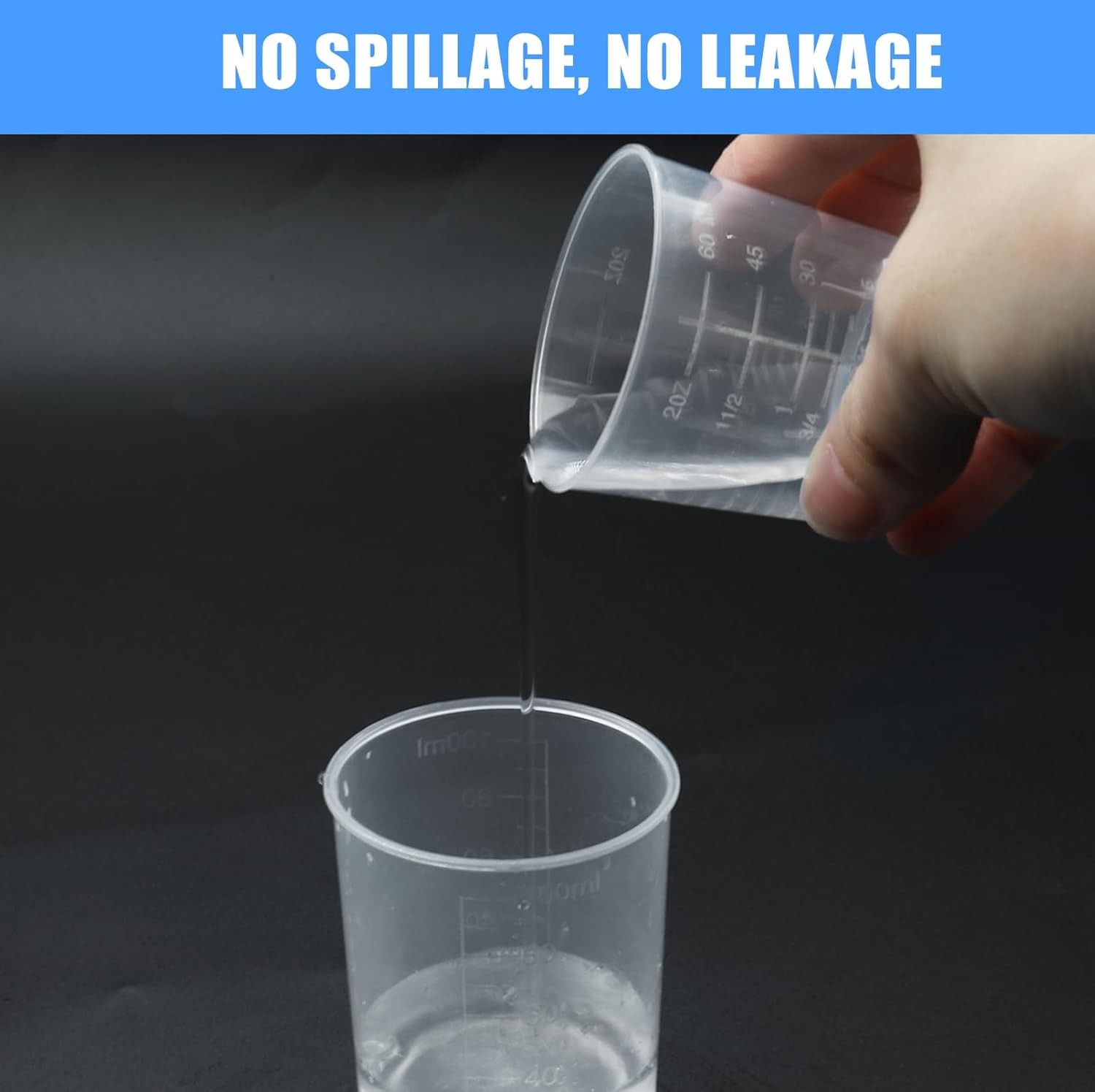 3 Pack Measuring Cup Set, Includes 1 Oz (30 Ml), 2 Oz (60 Ml) and 3.4 Oz (100 Ml