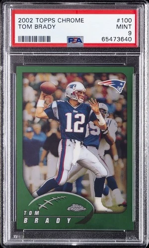 2002 TOPPS CHROME #100 TOM BRADY PSA 9