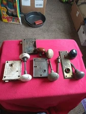 Doorknobs Plates & Hardware Old Early Antique Repurpose Architectural Salvage 