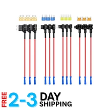 12 Pack Fuse Tap Assortment Nylon 12V Circuit Add-a-Circuit Automotive Use