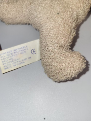 A&A Plush Puppy Dog Terrycloth Tan Lovey Bean Bag Stuffed Animal Toy 7" - Picture 7 of 9