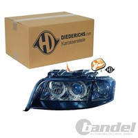 Diederichs Tuning H7 Scheinwerfer Satz Klarglas Schwarz Passend FüR Audi A6