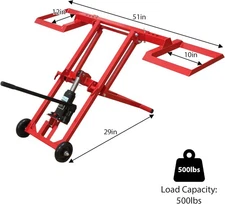 Capacity500 lbs Lawn Mower Lift Jack with Hydraulic Lawn Mower Lift